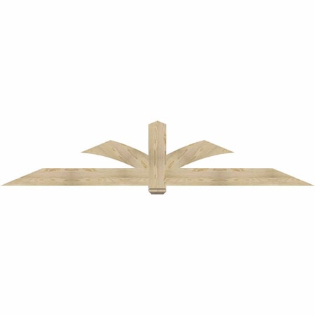 Ekena Millwork Redmond Rough Sawn Timber Gable Bracket, Douglas Fir, 108"W x 22"H x 4"D x 6"F, 5/12 Pitch GBW108X22X0406RED00RDF